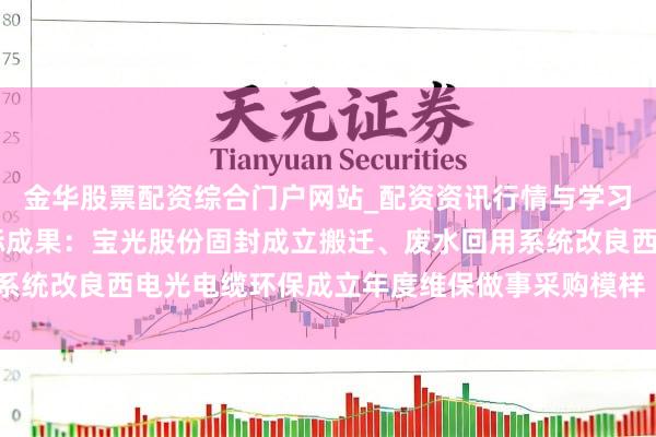 金华股票配资综合门户网站_配资资讯行情与学习入口汇总 宝光股份招标成果：宝光股份固封成立搬迁、废水回用系统改良西电光电缆环保成立年度维保做事采购模样【第1包、第2包】